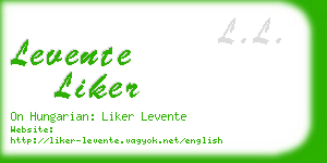 levente liker business card